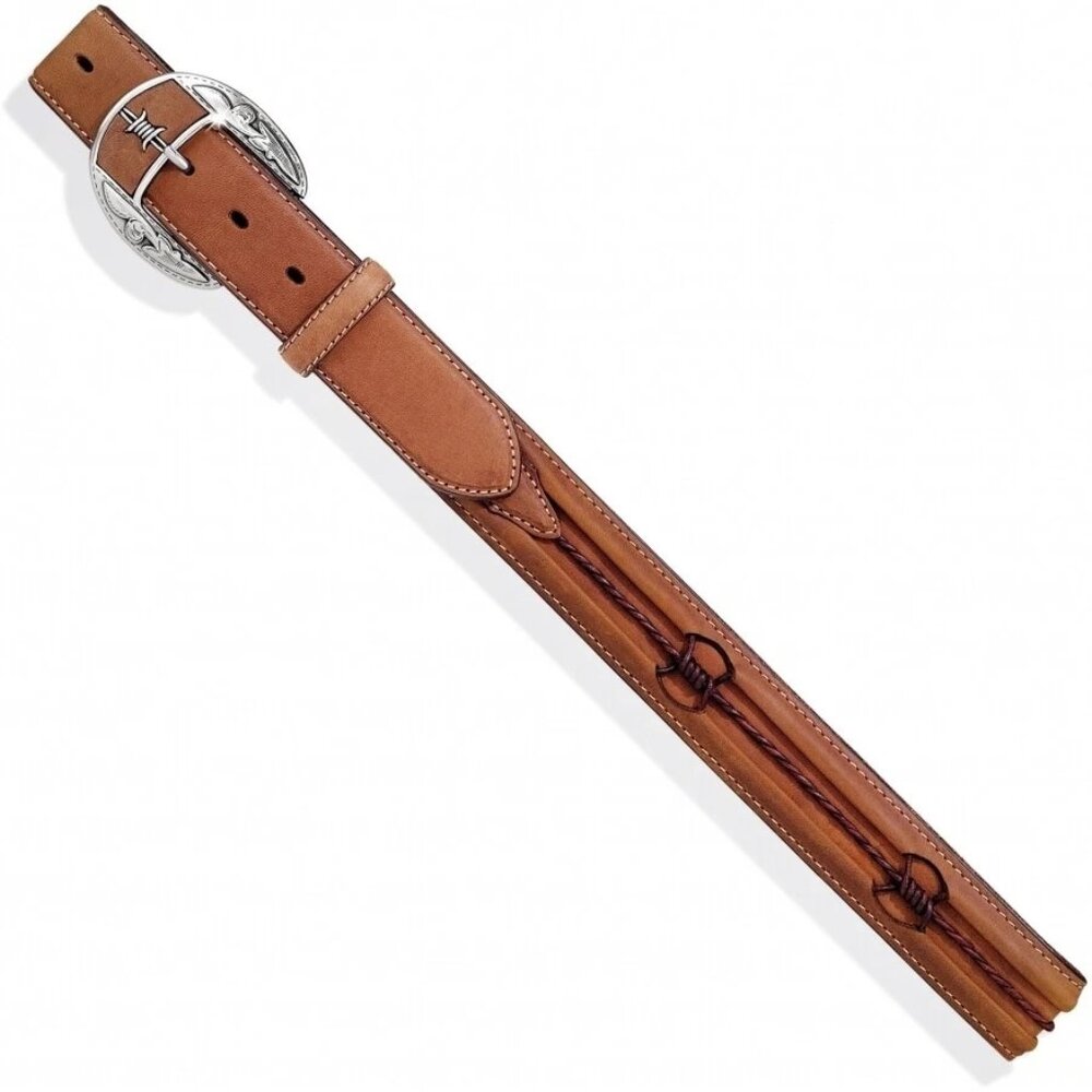 Justin Men's Fenced In Leather Belt View 4